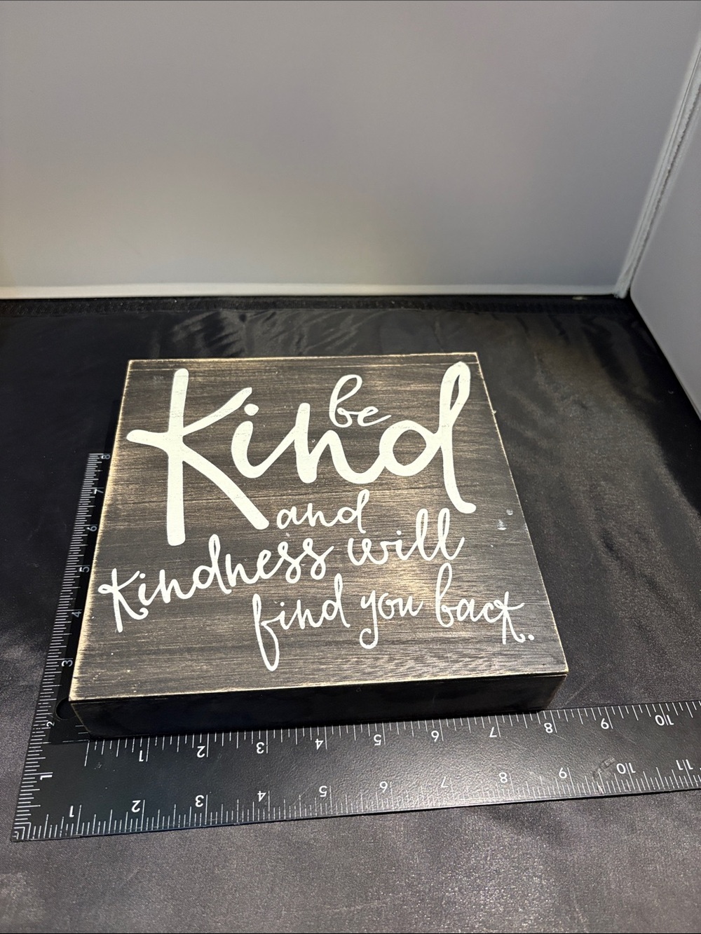 Hobby Lobby Black and White "Be Kind" Wood Wall Sign 8 x 8